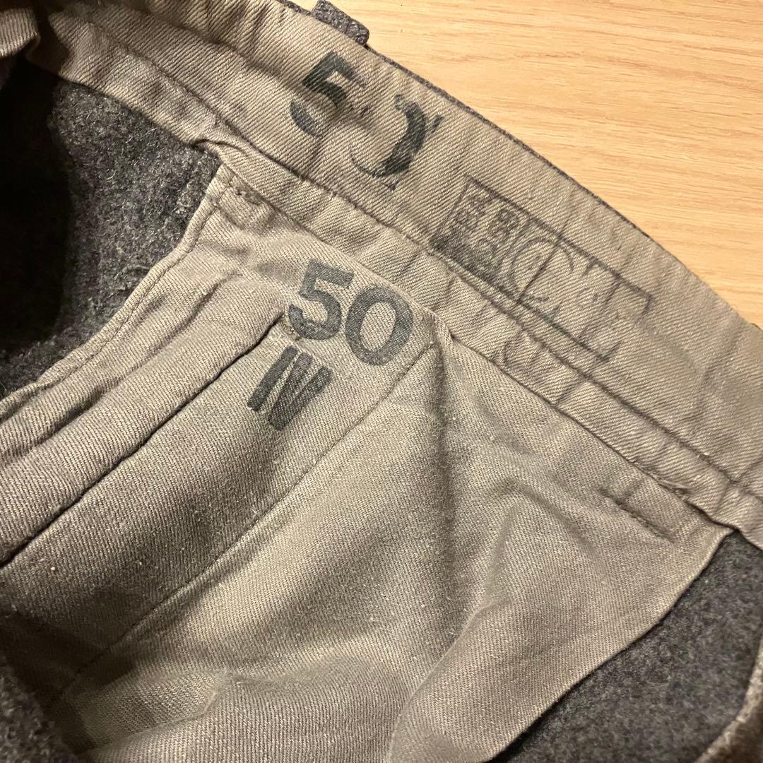 50s 60sデンマーク軍　ウールパンツ　スラックス　モールスキン