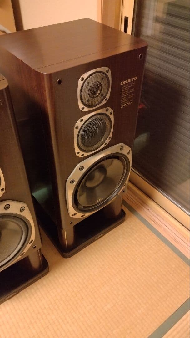 【引取限定】ONKYO D-77XX フロア型スピーカー 専用台付きジャンク