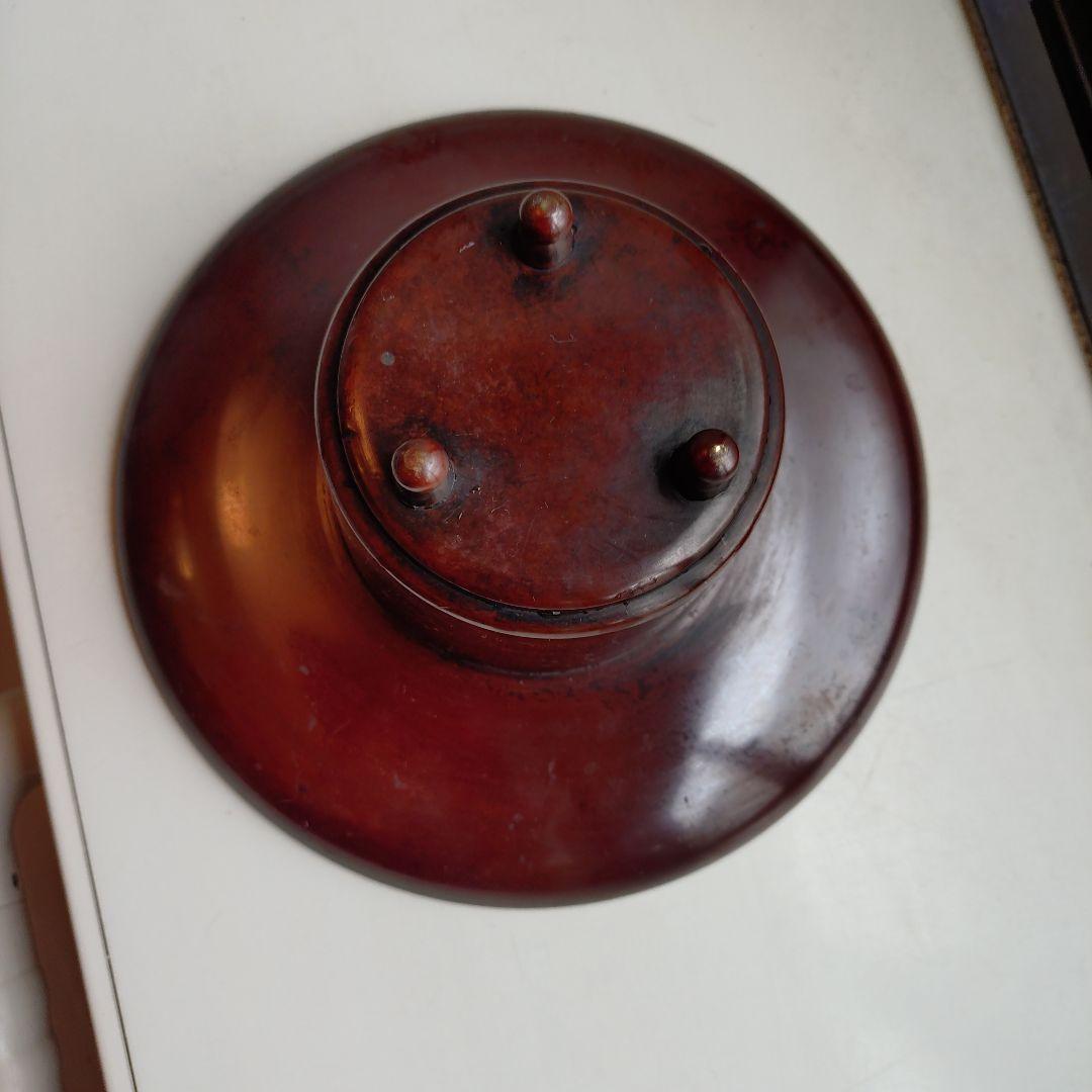 花器　池坊　御玄猪　唐銅　弓