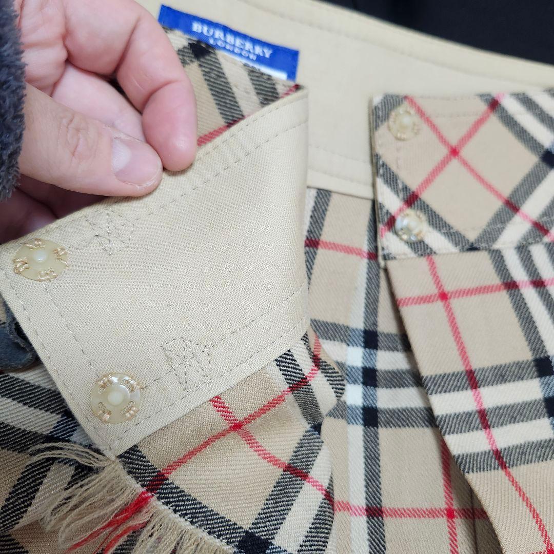 ママリン　バーバリーブルーレーベル スカート 巻きスカート ノバチェック