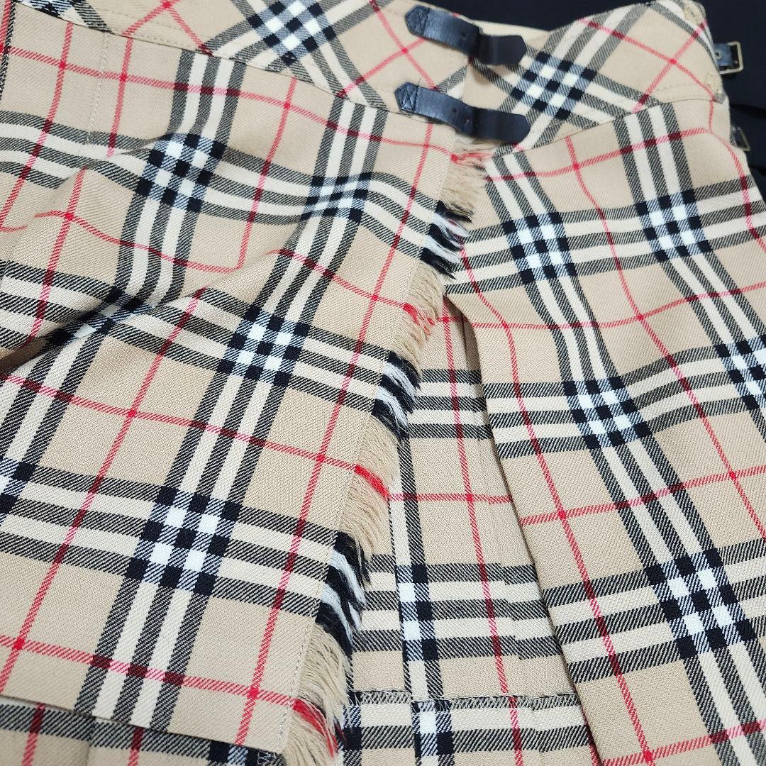 ママリン　バーバリーブルーレーベル スカート 巻きスカート ノバチェック