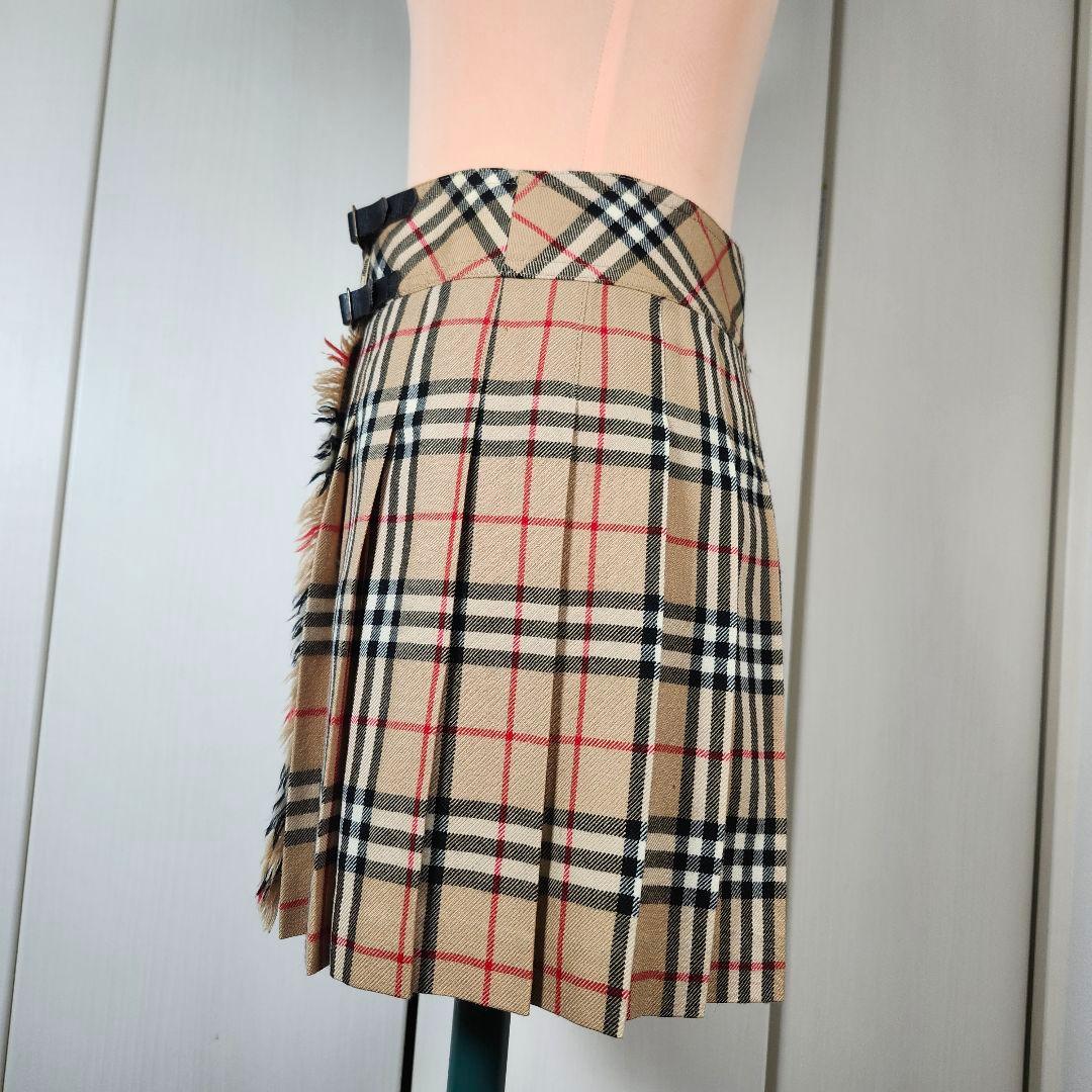ママリン　バーバリーブルーレーベル スカート 巻きスカート ノバチェック