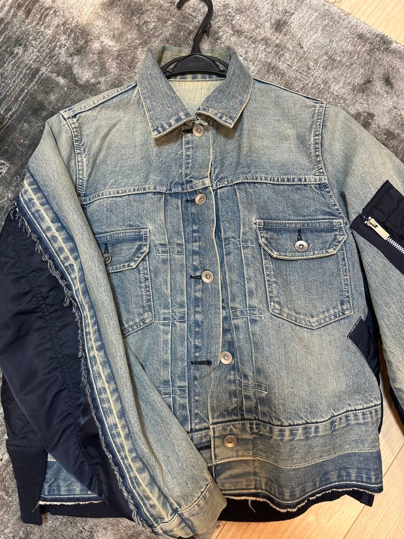 連休値下げ中　sacai サカイDenim x MA-1 Jacket