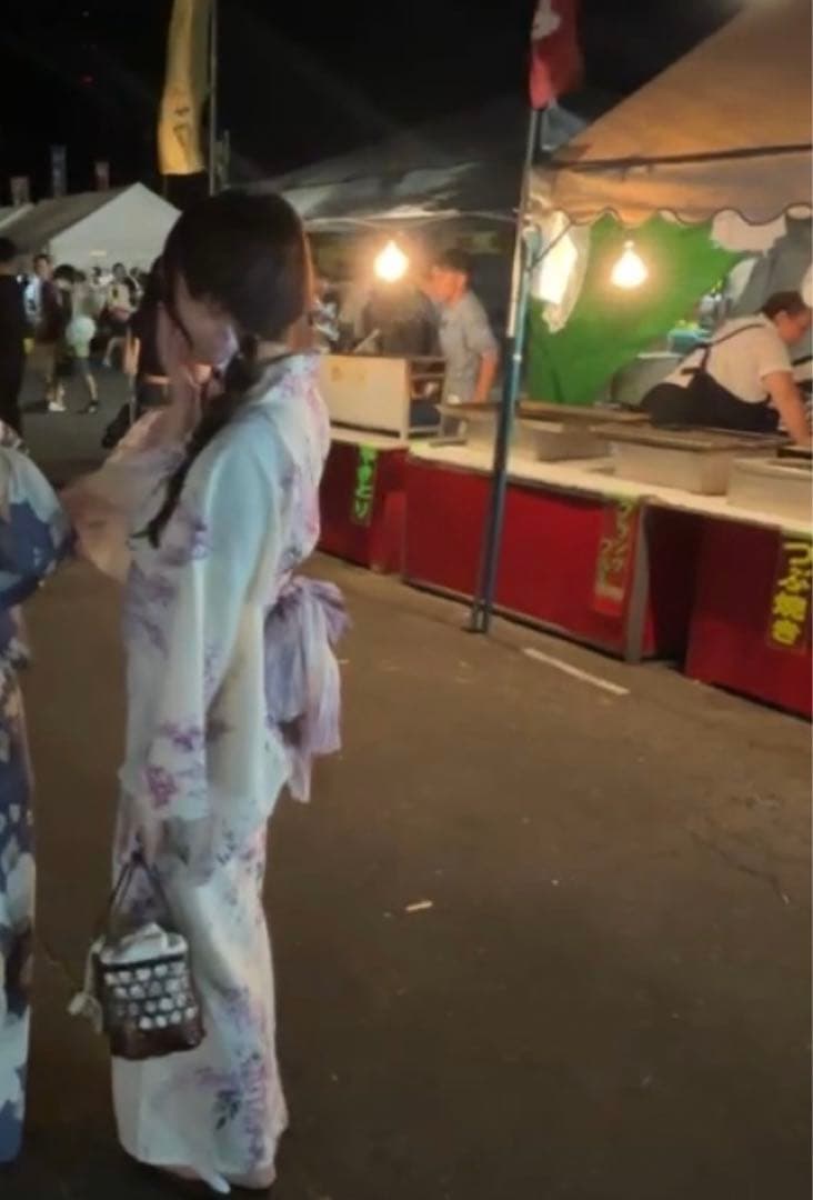 Dita 浴衣 山紫水明 紫 浴衣4点セット しわ兵児帯