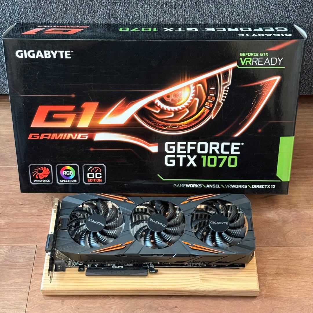 GIGABYTE GTX1070 8GB GV-N1070G1 動作確認済　箱有