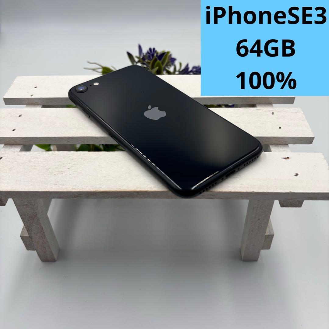 【美品】iPhone SE第3世代 64GB ミッドナイト 340