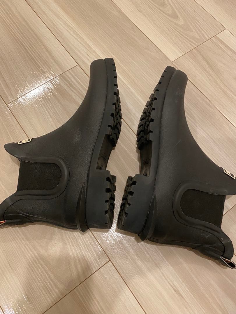 【美品】BARBOUR バブアーサイドゴアレインブーツ24センチ　雨靴