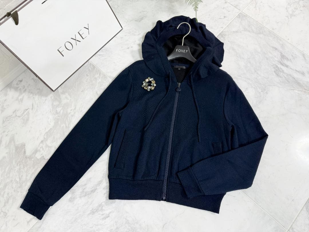 美品★TO BE CHIC ニットパーカー Ⅱ