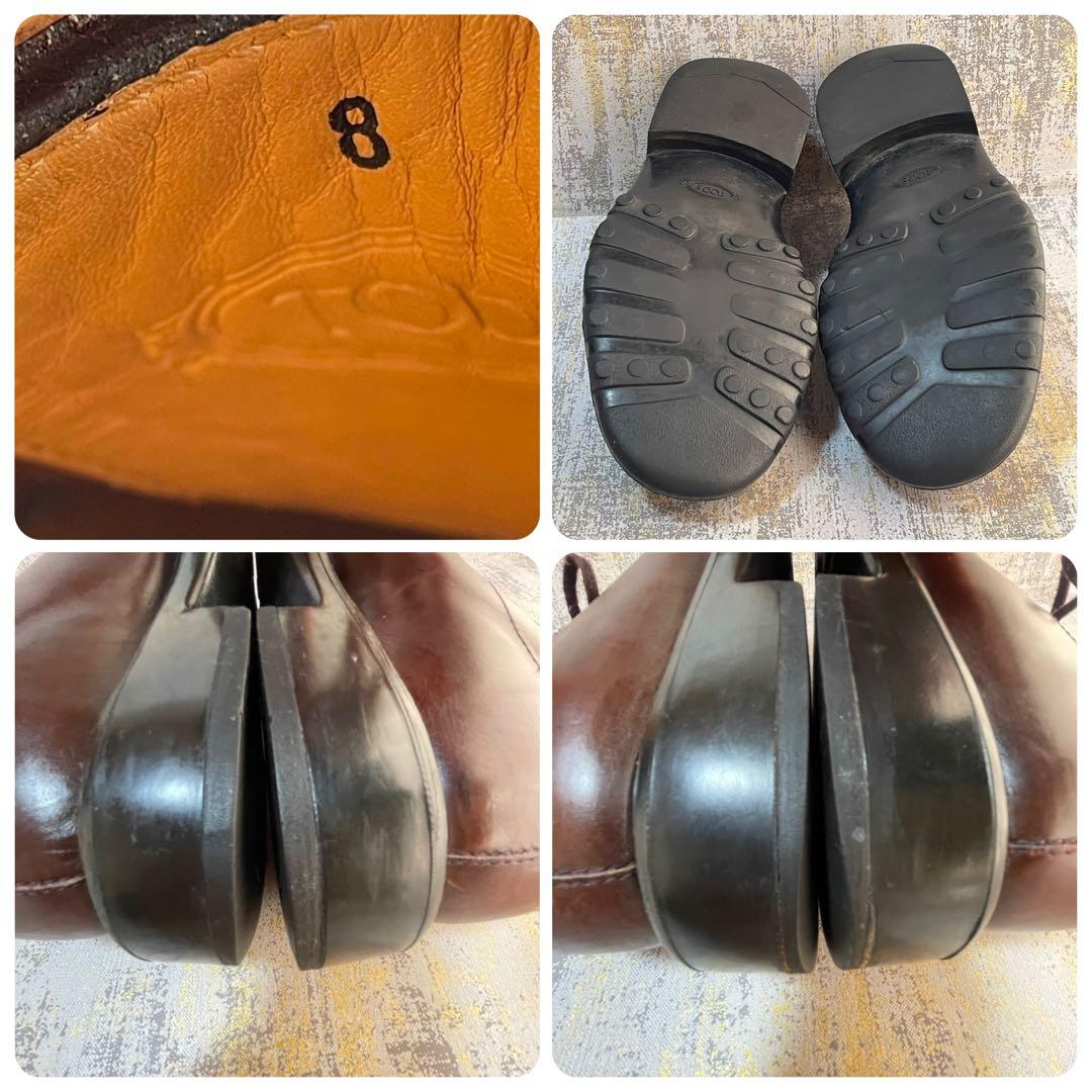 ★希少★トッズ TOD'S Uチップ ドレスシューズ【27】バーガンディ 厚底