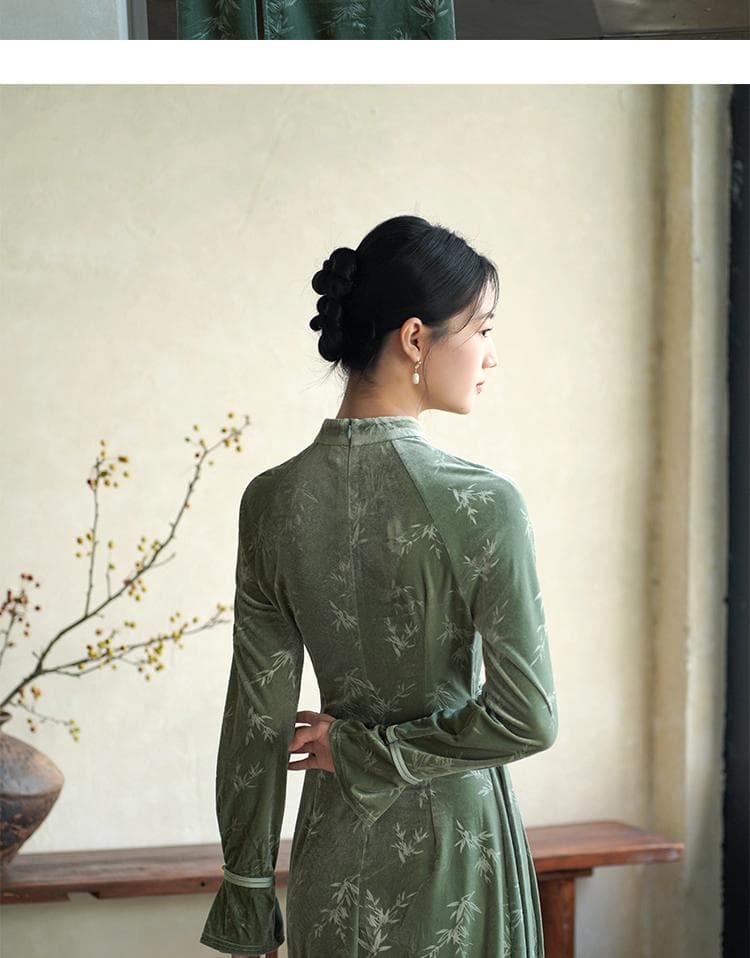 チャイナドレス風ロングワンピース