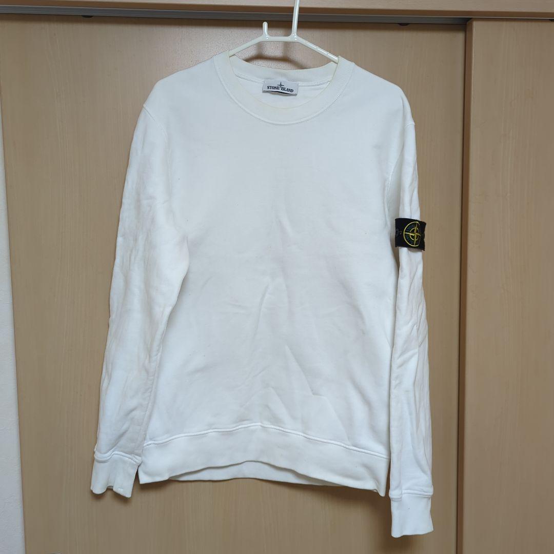 ストーンアイランド クルーネック スウェット ホワイト