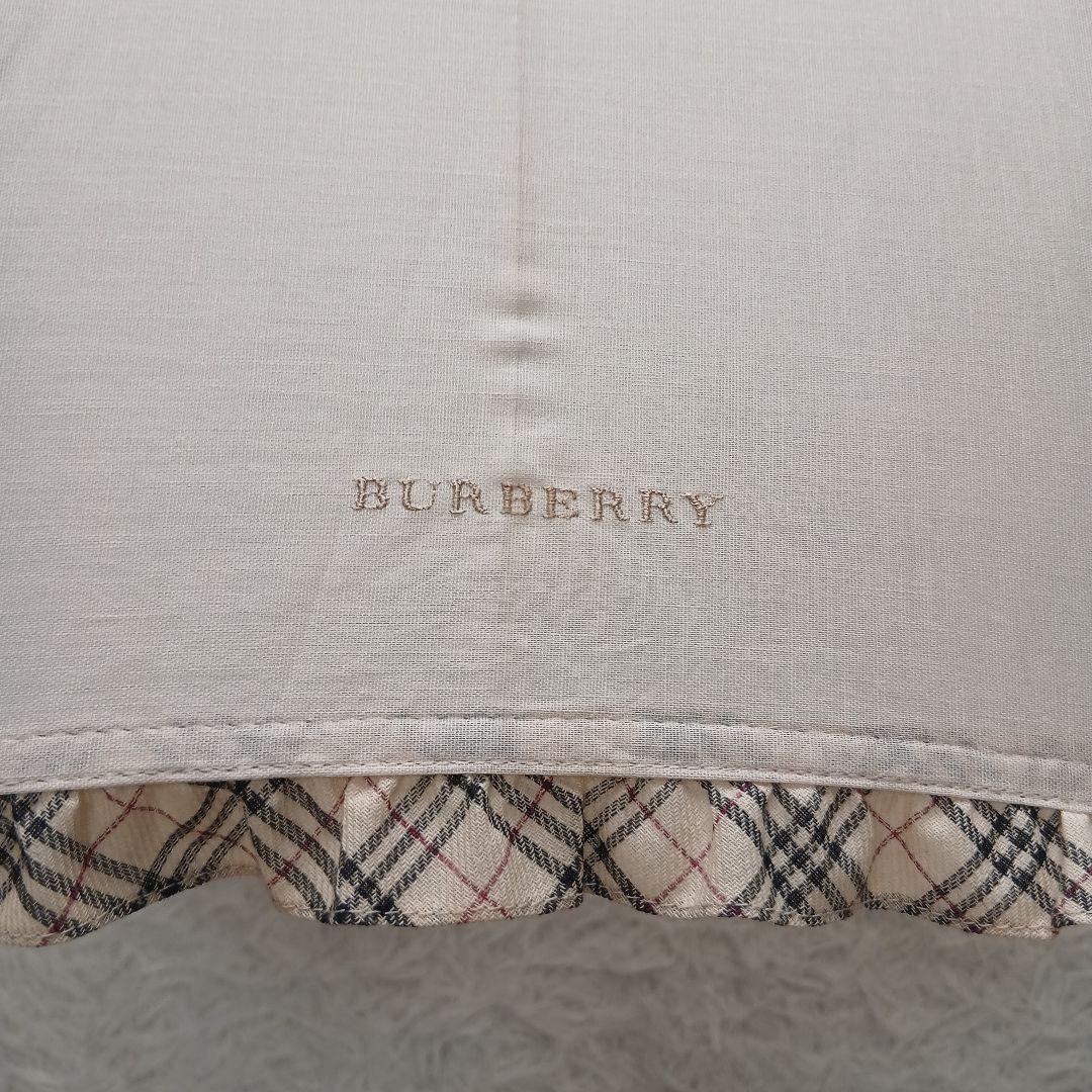 【BURBERRY】希少　オーロラ社製　フリル　ノバチェック　長傘　日傘