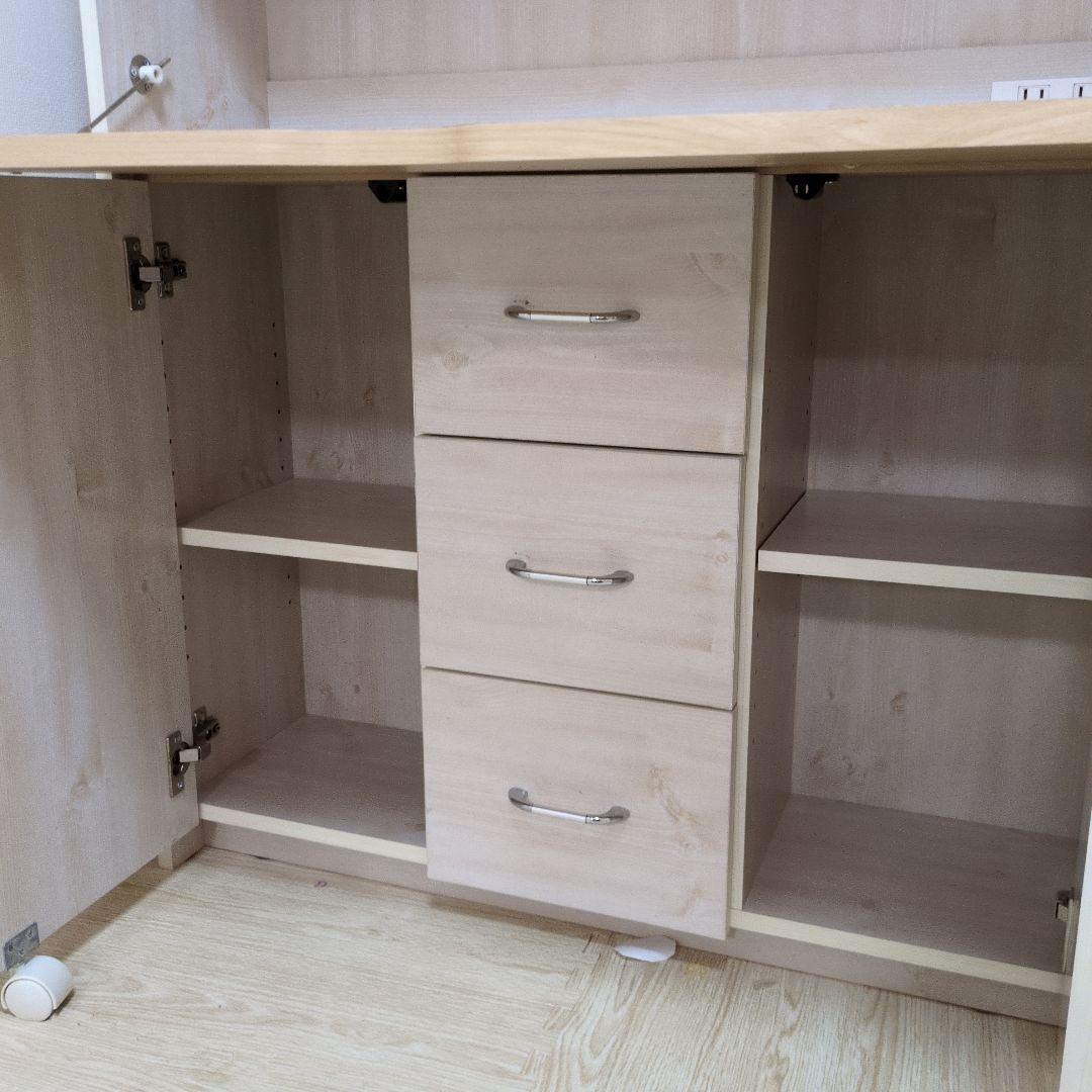 ナチュラルカラー パソコンデスク　折りたたみデスク　引き取りの場合300円