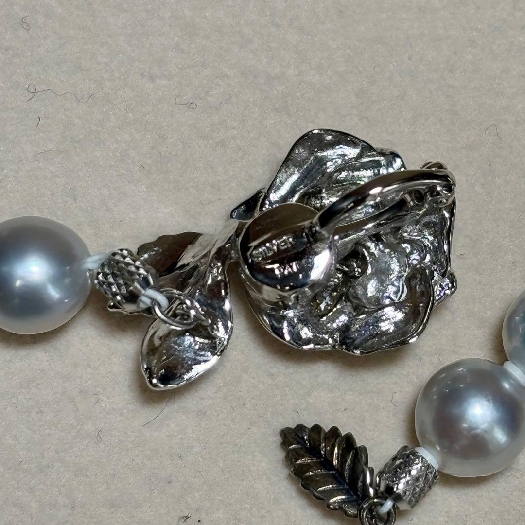 【テリ強 ✨鑑別書付き】あこや真珠　ブルーグレー　約8.0-8.5mm 本真珠