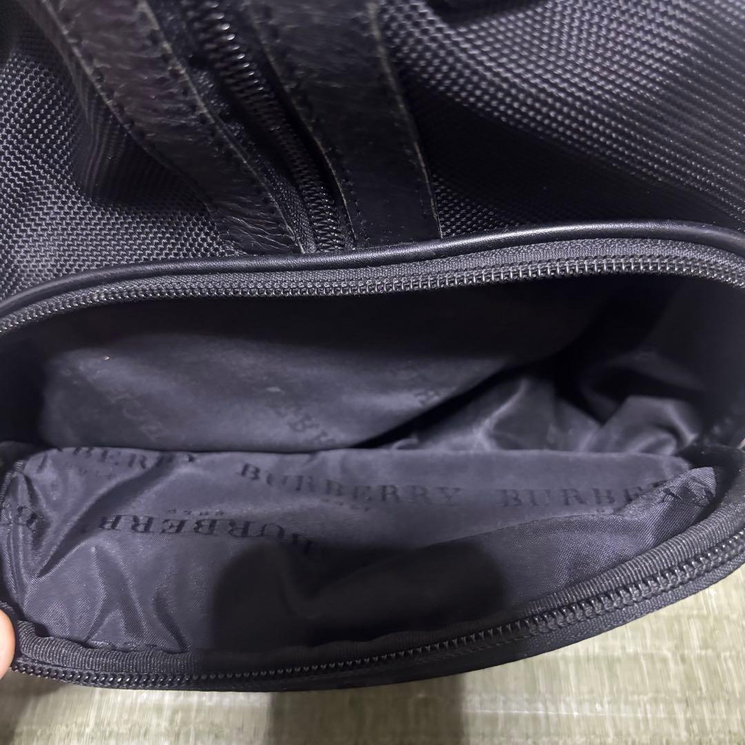 【希少】バーバリーゴルフ 2way ボストンバッグ ブラック ロゴ レザー