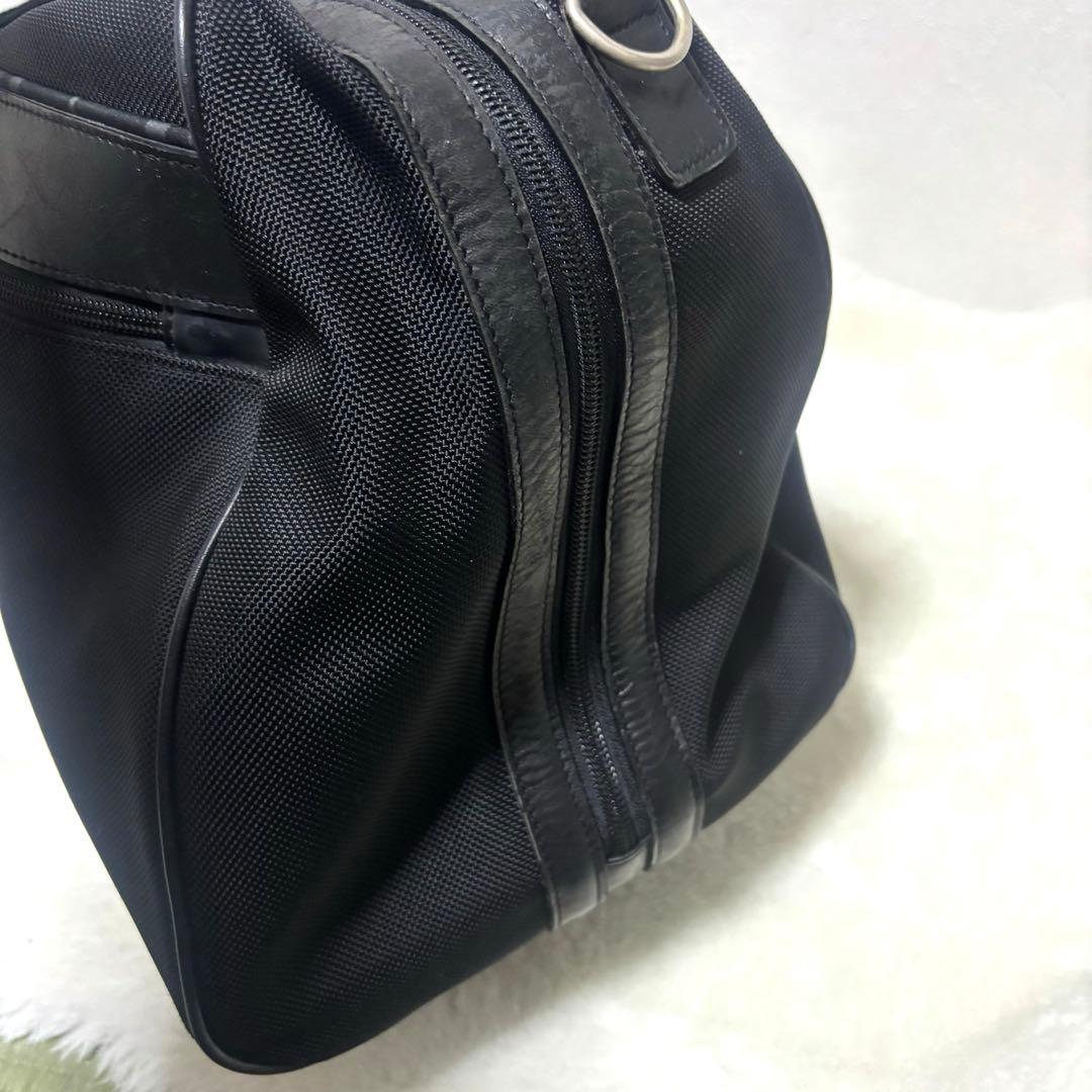 【希少】バーバリーゴルフ 2way ボストンバッグ ブラック ロゴ レザー