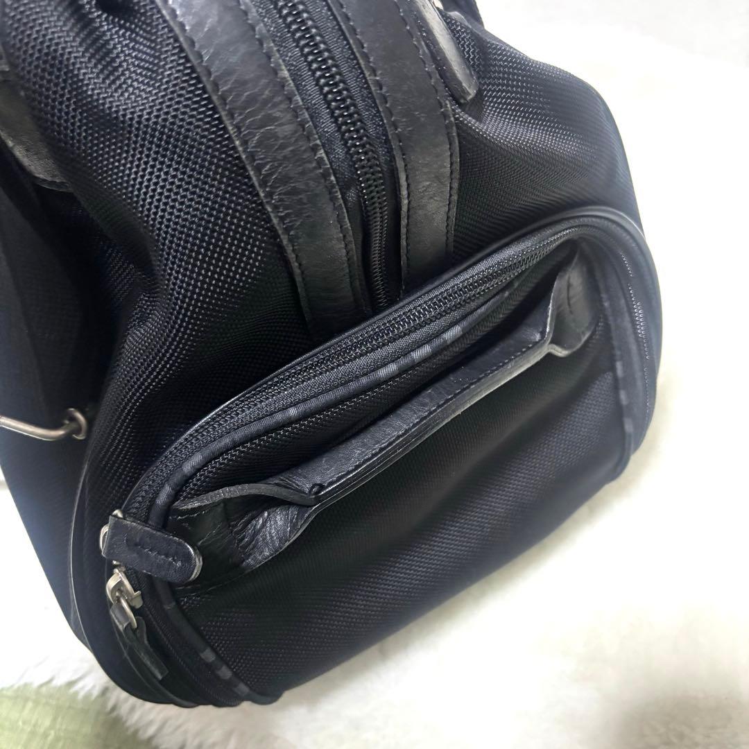 【希少】バーバリーゴルフ 2way ボストンバッグ ブラック ロゴ レザー