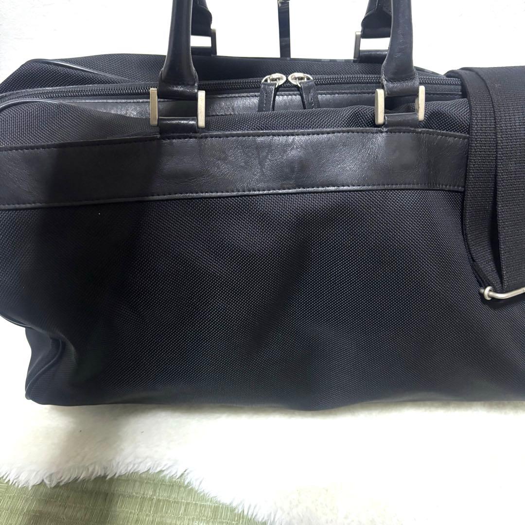 【希少】バーバリーゴルフ 2way ボストンバッグ ブラック ロゴ レザー