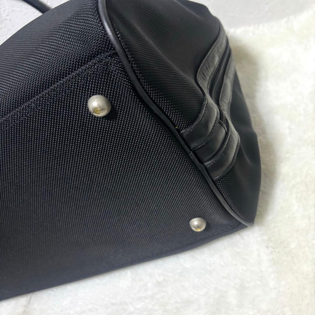 【希少】バーバリーゴルフ 2way ボストンバッグ ブラック ロゴ レザー