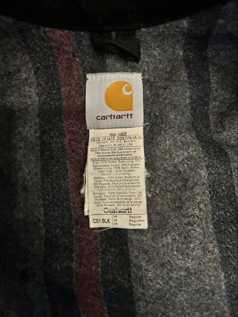 Carhartt カーハート ミシガン チョアコート　ブラック　希少サイズ