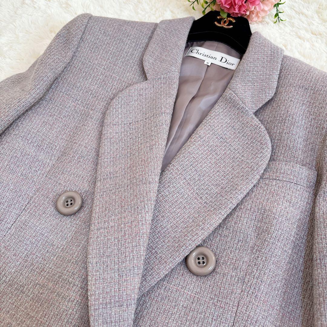 クリスチャンディオール ツイード ジャケット テーラード ダブル