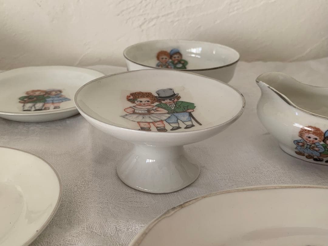 フランスアンティーク　ディネット　まとめて　おままごと　ディスプレイ