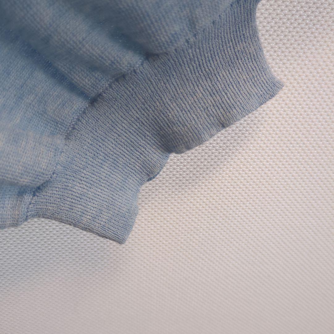 ADAM ET ROPÉ 半袖ポロシャツ サックス/ブラウン