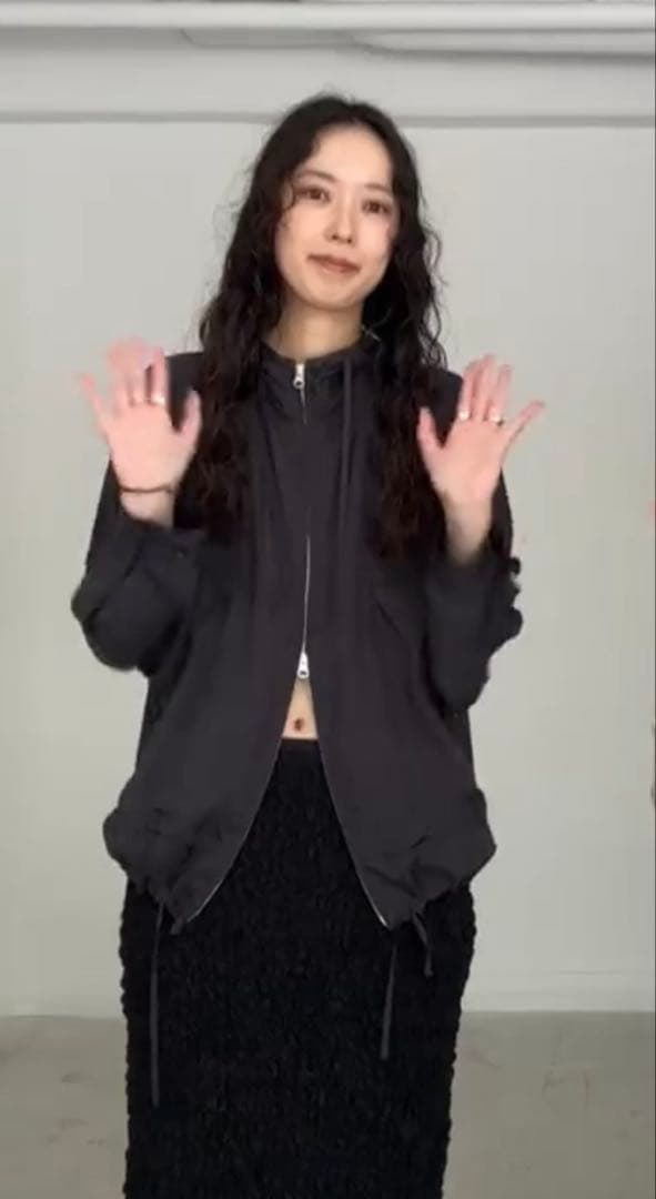 CLANE　SHEER AIRY ZIP HOODIE