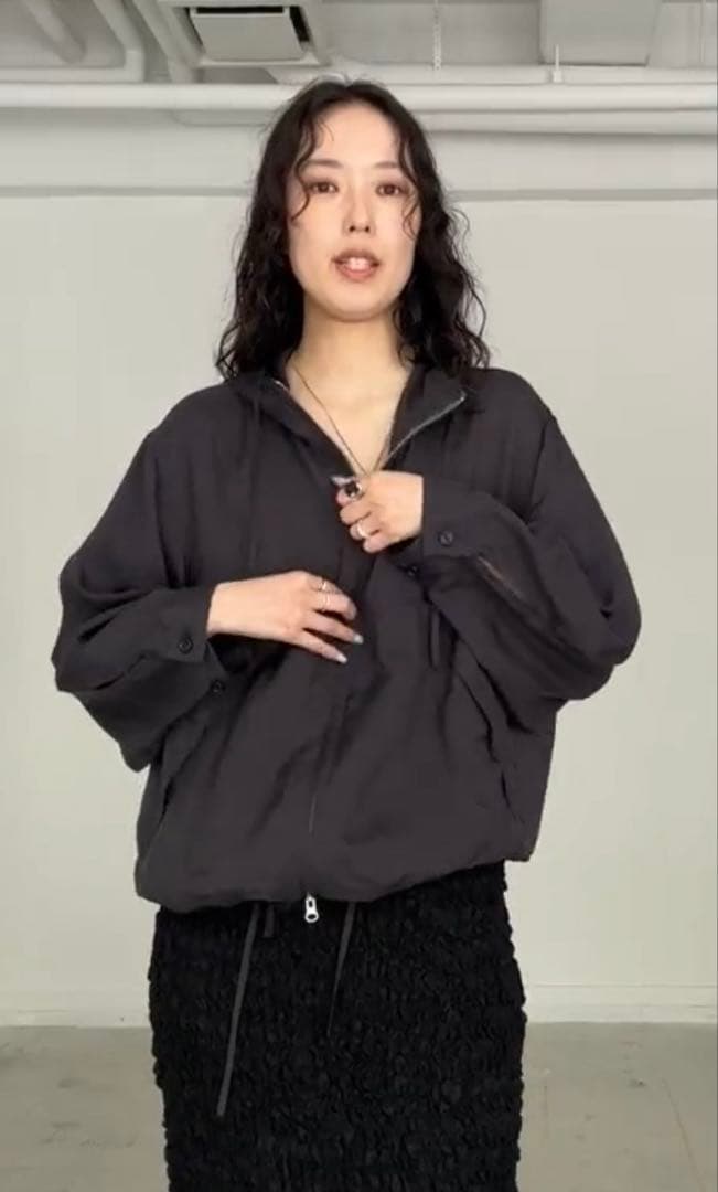 CLANE　SHEER AIRY ZIP HOODIE