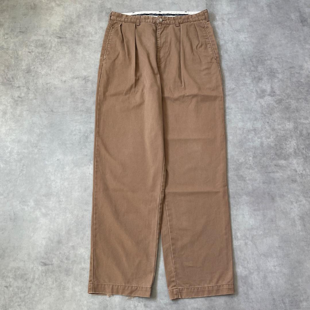 ポロ ラルフローレン W34 ポロチノ チノパン 古着 90s 茶 19058