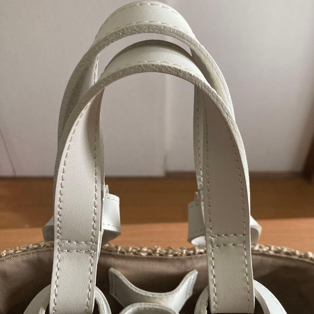 VIOLAd'ORO かごバッグ　ホワイト