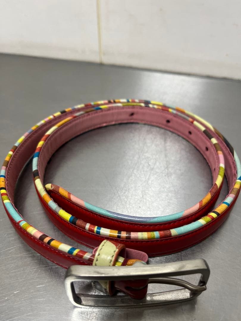 ポールスミスベルトスタッズ付きレザーベルト３本セット