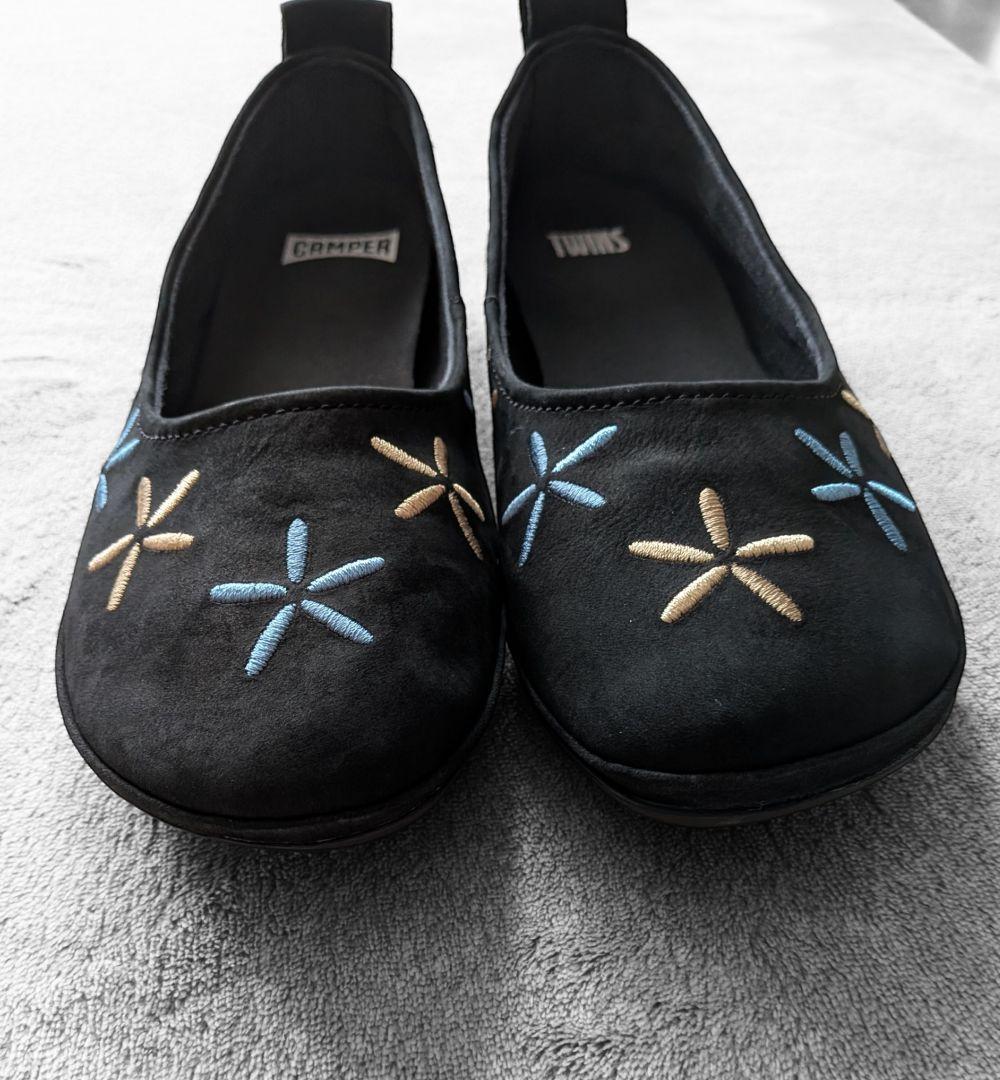 CAMPER ライトニナ フラットシューズ 刺繍 花柄 23.5 極美品