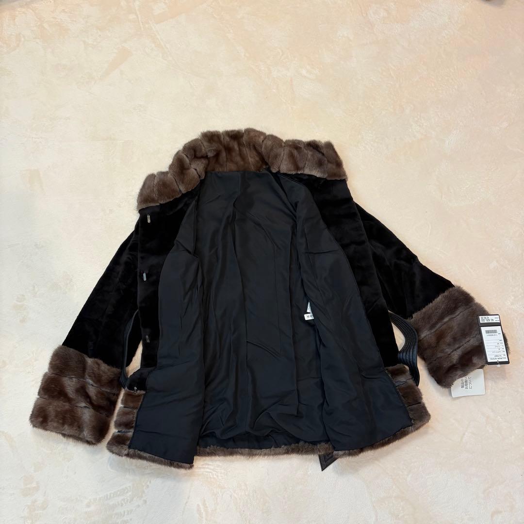 未使用タグ付き　定価262万　シェアードミンク　MT商事　ハーフコート　高級毛皮