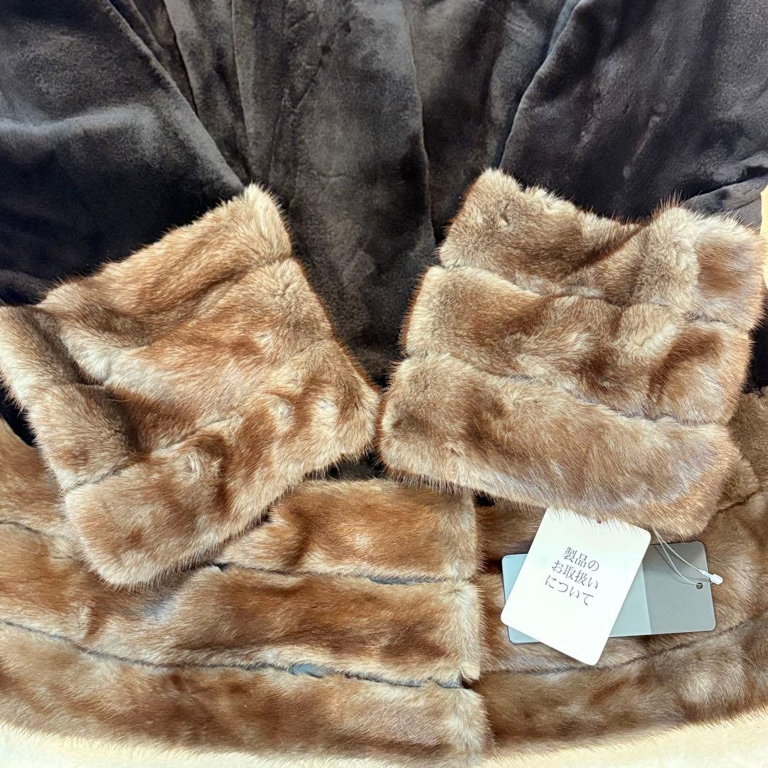 未使用タグ付き　定価262万　シェアードミンク　MT商事　ハーフコート　高級毛皮