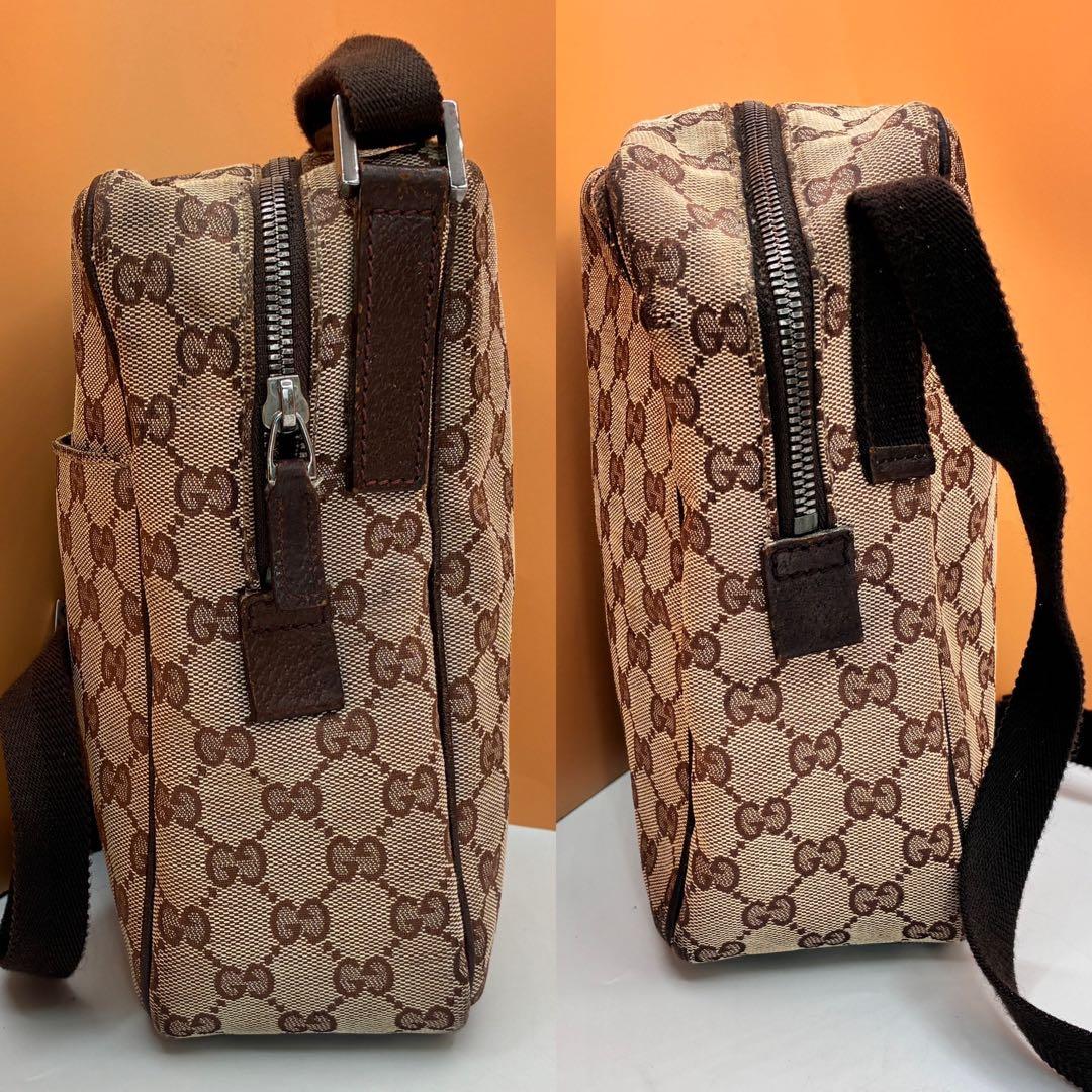 GUCCI GGキャンバス ショルダーバッグ クロスボディ