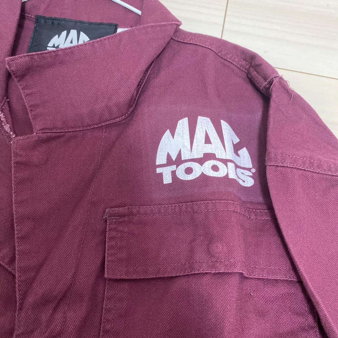 ★新品未使用訳ありMACTOOLSつなぎバーガンディL★