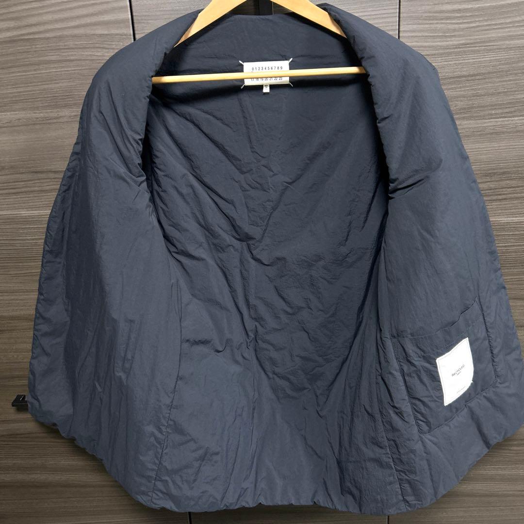 メゾンマルジェラ ノーカラージャケット ボタンレス イタリア製 ネイビー 48