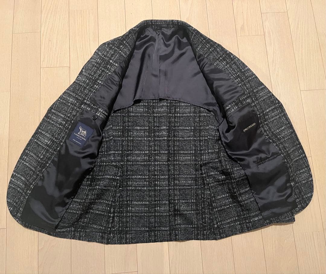 試着のみ！LANIFICIO ROMAチェック柄 ジャケット