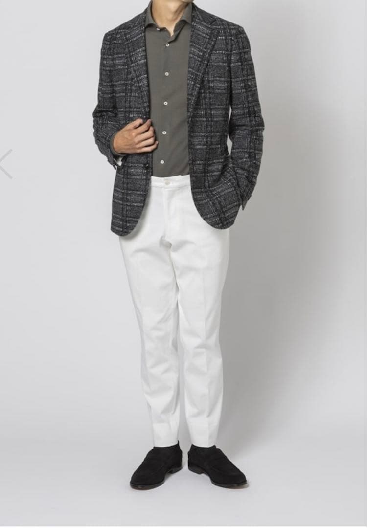試着のみ！LANIFICIO ROMAチェック柄 ジャケット