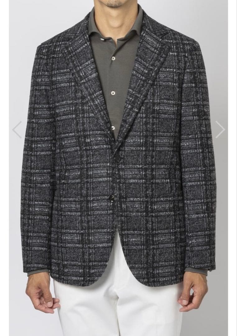 試着のみ！LANIFICIO ROMAチェック柄 ジャケット