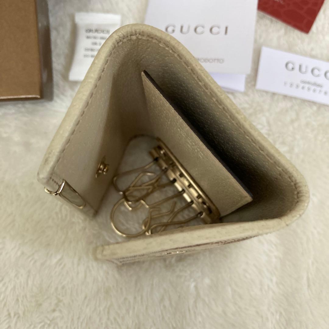 GUCCI 長財布&キーケースセット ベージュブラウン キャンバス グッチ箱付き