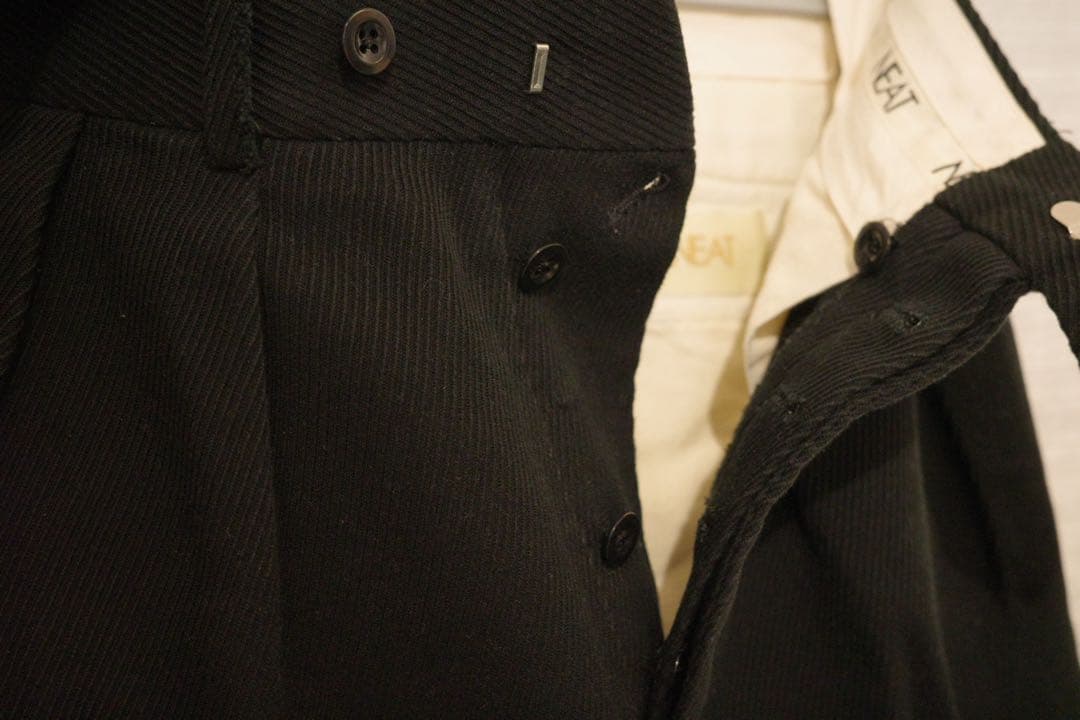 NEAT ニート コットンガルゼ Tapered ブラック 46 ダブル仕上げ