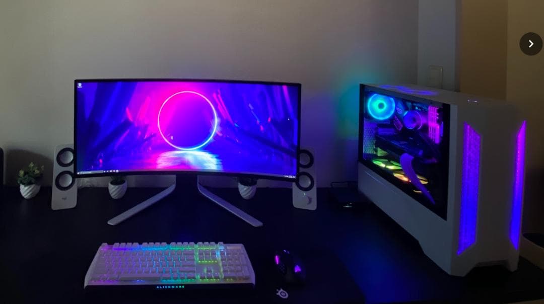 美品 Dell AW3420DW 34型 曲面 ゲーミングモニター