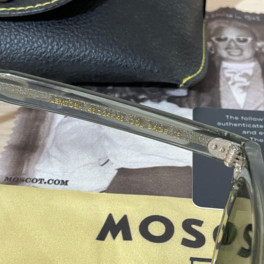 【美品】 MOSCOT LEMTOSH 46 オリーブ /グリーン レンズ