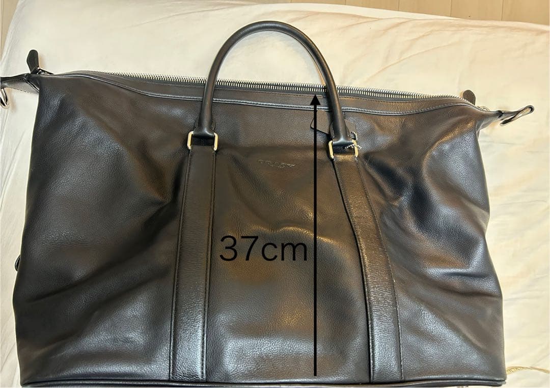 COACH 黒のレザー ボストンバッグ