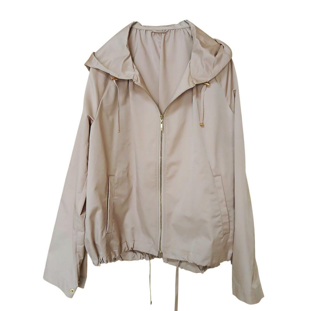 【美品】【ANAYI】ドロスト　パーカー　フードブルゾンジャケット　ピンク