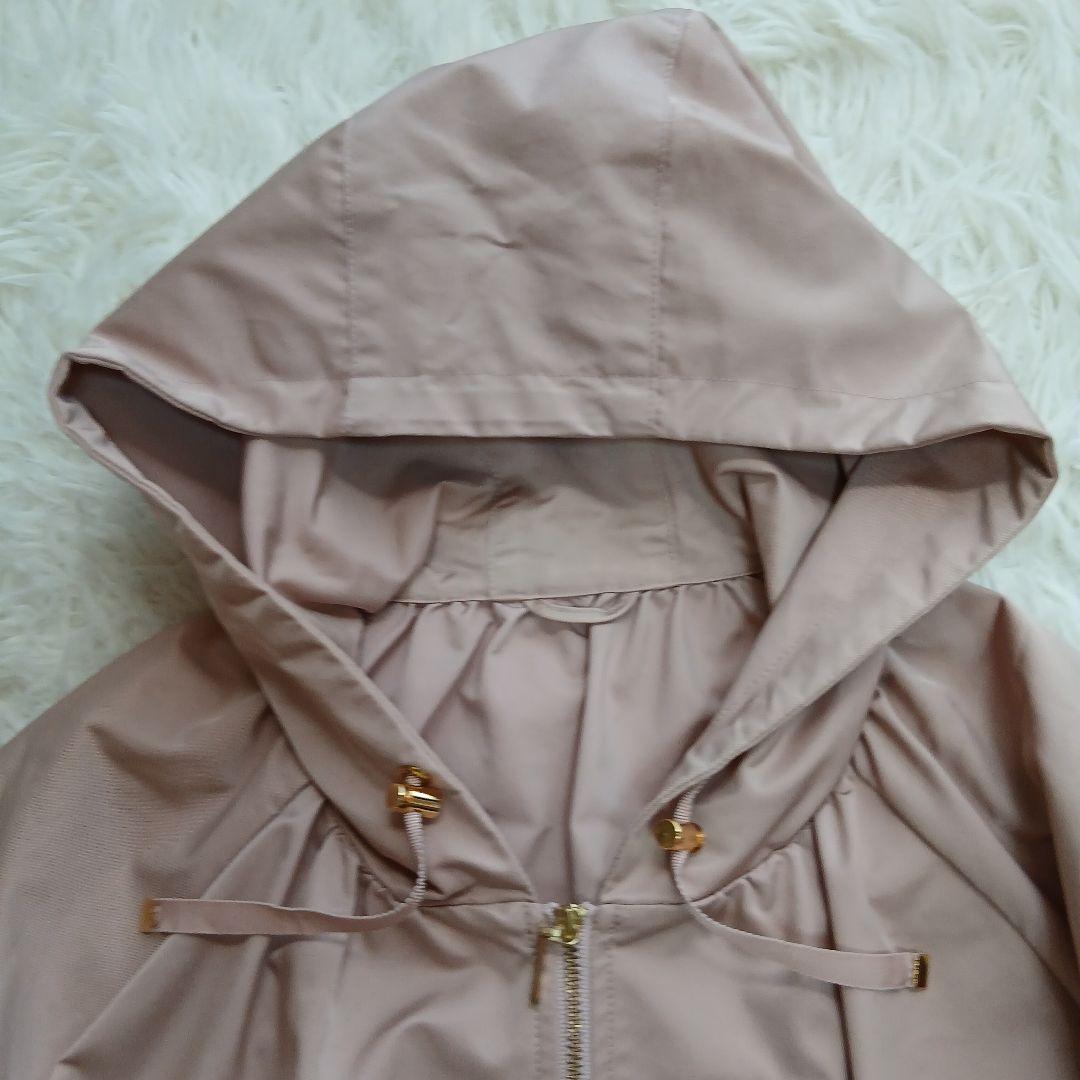 【美品】【ANAYI】ドロスト　パーカー　フードブルゾンジャケット　ピンク