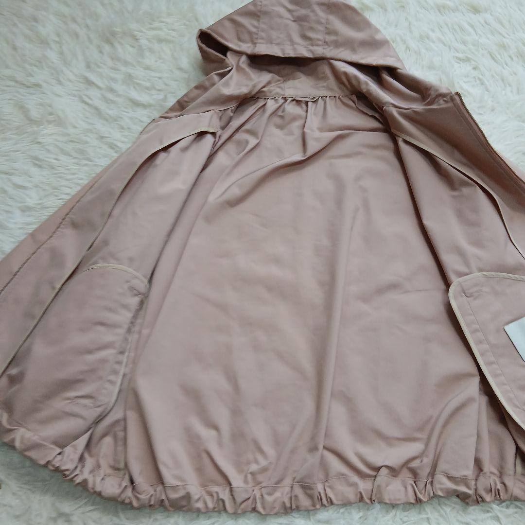 【美品】【ANAYI】ドロスト　パーカー　フードブルゾンジャケット　ピンク