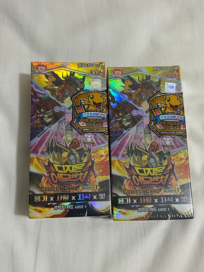 デジモンカード 韓国版 box 15パック 2箱セット シュリンク付き 公式